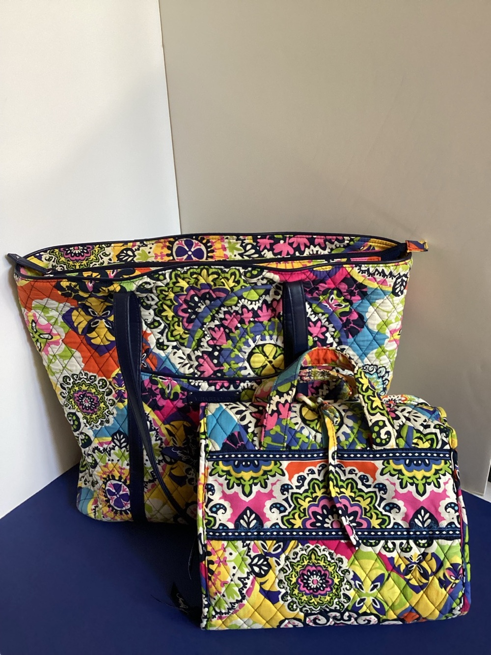Vera Bradley Multicolor Quilted Floral Tote & Satchel Set